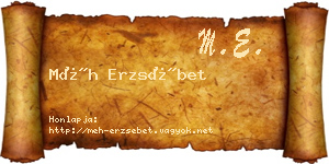 Méh Erzsébet névjegykártya